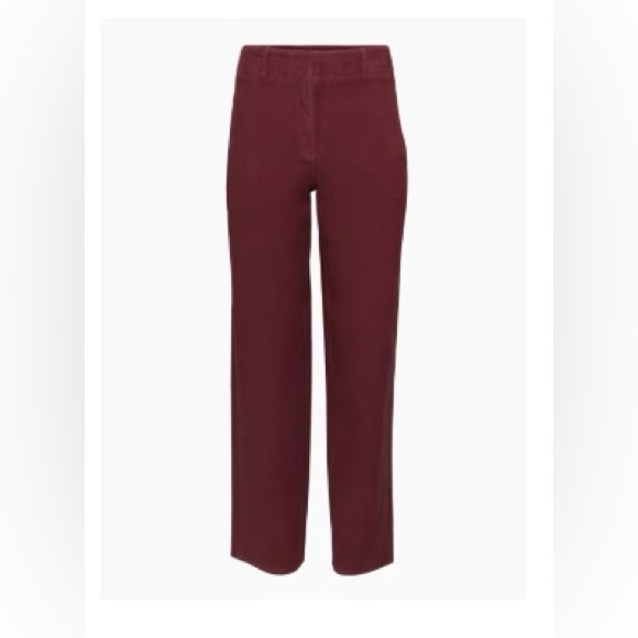 NWT Aritzia Wilfred Free Ascend Pant in Spiced Burgundy - Picture 1 of 12
